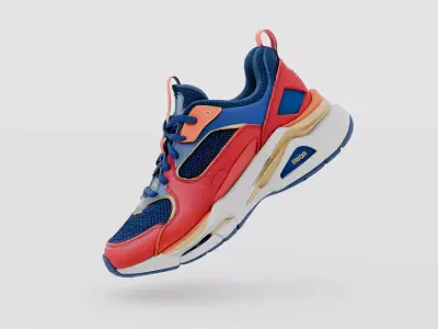 Futuristic Elegant Sneaker Low-poly 3D model