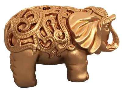 Elephant figurine 3D model