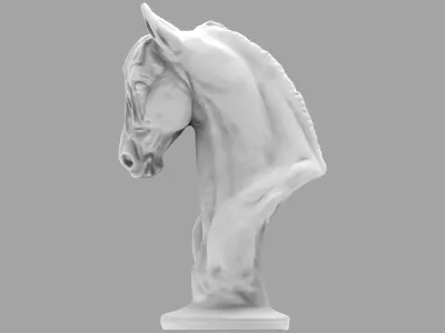 Horse Torso Statue 3D model
