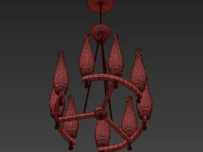 Glass Torlesco Chandelier 3D model