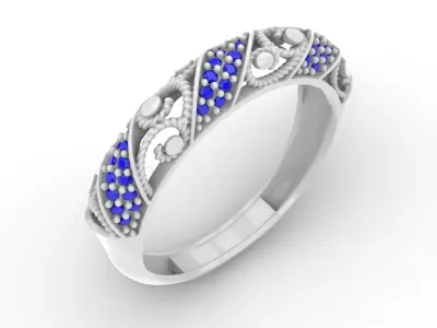 Jewelry Diamond Ring Model RG70 Free 3D print model