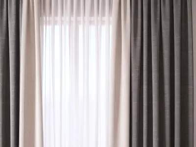 Set 43 Curtains 3D model