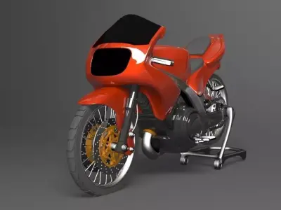 Ninja Ninja KRR Racing modified Low-poly 3D model