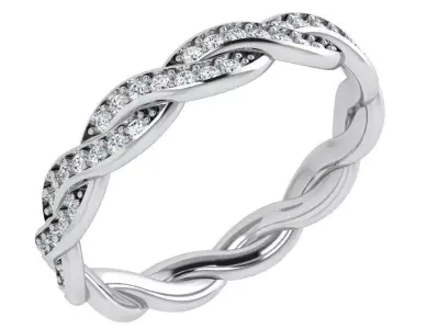 Twisted Diamond Band 4396 3D print model
