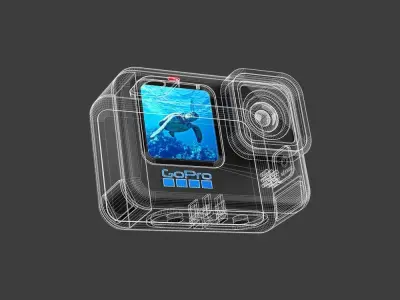 GoPro hero 9 black action camera  3D model