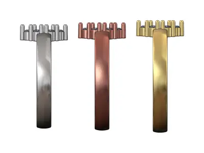 Diamond cluster inner braided band US sizes 6 7 8 3D print model