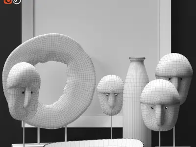 Decorative set 3D model 16
