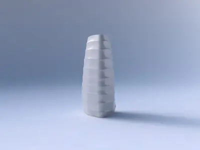 Vase curved tipping triangle with small horizontal sections 3D print model