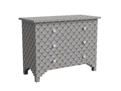 Black Bohemian Chest Of Drawers 3D model