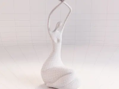 A statuette of a lady 4 3D model