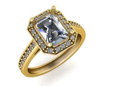 LUXURY DIAMOND RING FOR WOMEN 3D PRINTABLE MODEL 3D print model