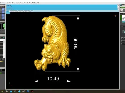 Luxury Feng Shui Tiger Jewelry 3D Model  3797 3D print model