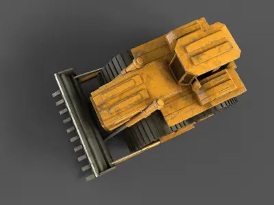Bulldozer Low-poly 3D model by acuario-studios-info