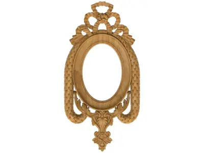 Carved picture frame STL 3D model 91