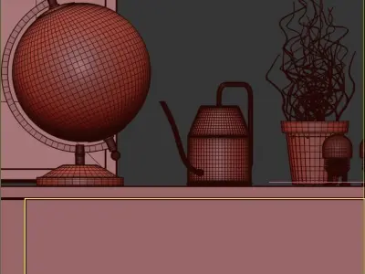 DECORATIVE SET sideboard 3D model