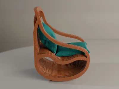 Woodys High Quality Chairs Collection PBR 009 3D model