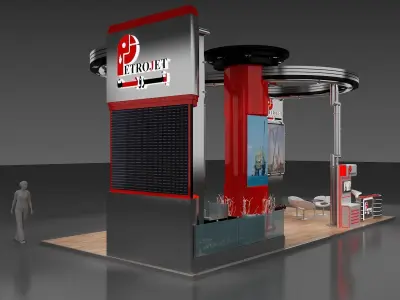 Booth Exhibition Stand a232  3D model