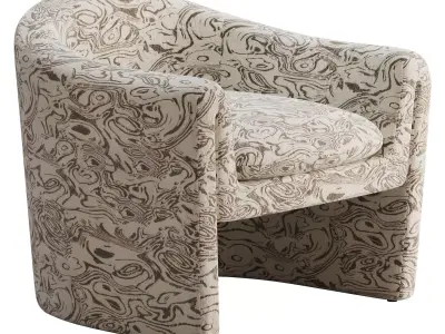  Willow Jacquard Sculptural Chair Low-poly 3D model