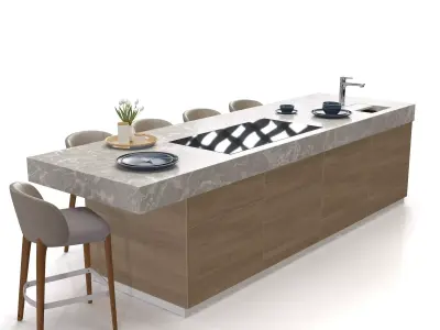 Kitchen Island Countertop 08 3D model