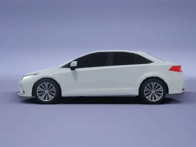Toyota Corolla low poly 3D model Low-poly 3D model