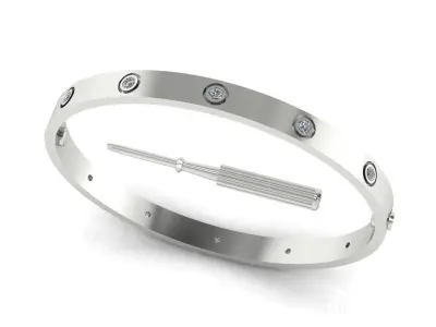 Love Bracelet With Diamond - Size 20 3D print model