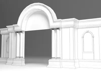 Entry Gate 3D model buy