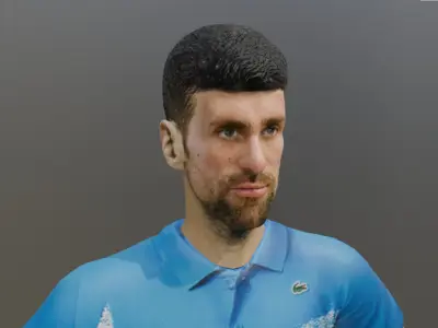 3D Tennis Champion Model Novak Djokovic Low-poly 3D model