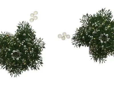  Christmas tree 12 Low-poly 3D model