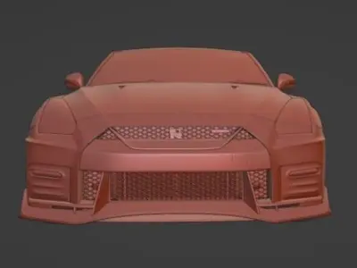 3D RIGGED NISSAN GTR MODEL 3D model