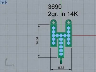 Diamond Pendant 3690 3D print model
