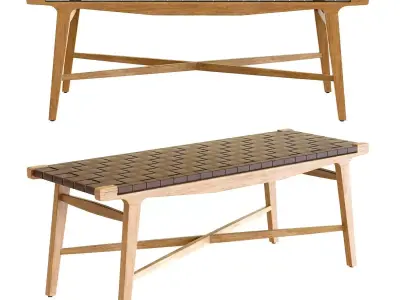 Crate and Barrel - Taj Bench 3D model
