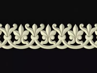 Central decor ornament for furniture 3D model 236