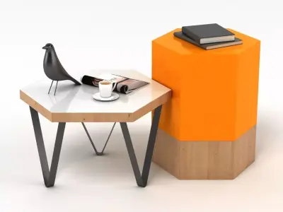 Contemporary Side Table 10 3D model