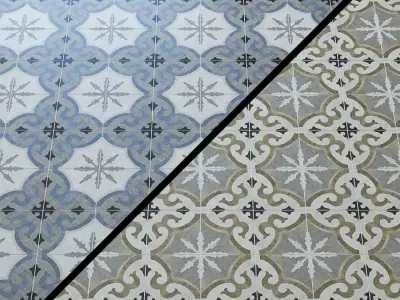 Delancey Briar Blue 8x8 Matte Porcelain 3D model