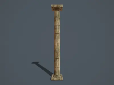 Medieval column Low-poly 3D model