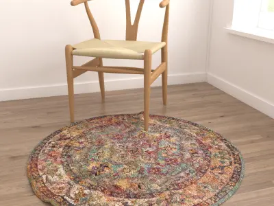 Round Rug Set 68 3D model