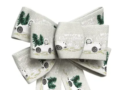 Christmas Bow Ribbon 15 Low-poly 3D model