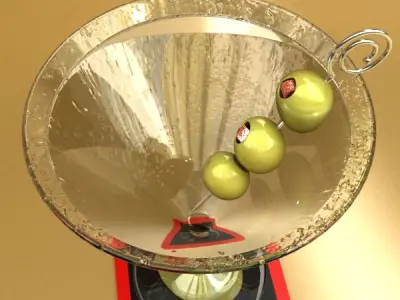 Martini Liquor Glass 3D model