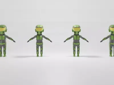 Halo Blueteam Free low-poly 3D model