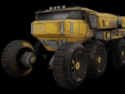 Space Rover 3D model Low-poly 3D model