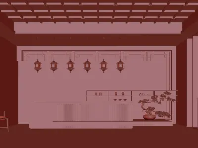 reception lobby 3D model