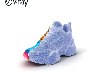 Colorful Sneaker Model Pack Low-poly 3D model