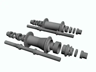 bmx cassette hub 3D model