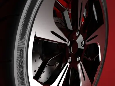 inspired VW golf GTI wheel 3D model