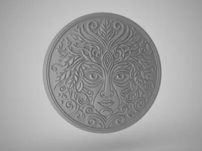 Mother Nature Medallion 3D print model