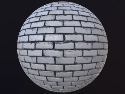 WHITE BRICK PBR Texture