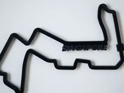 Singapore F1 Racing Track 2025 3D print model