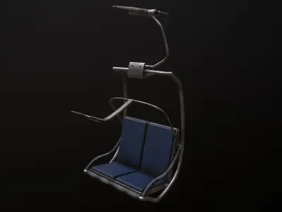 Ropeway Seats Low-poly 3D model