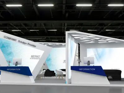3D Booth Model 3D model purchase