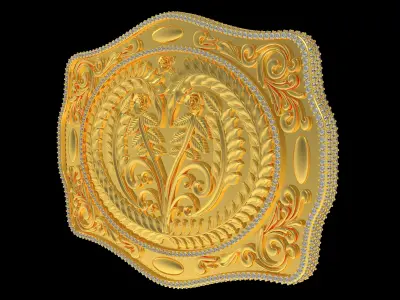 MYADDICTION Cowboy Belt Buckle 3D print model